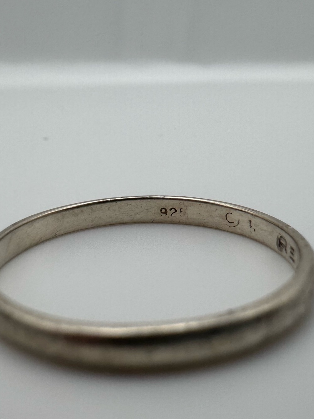 Sterling Silver 925 Thin Band Ring Sz 10 - Picture 4 of 6